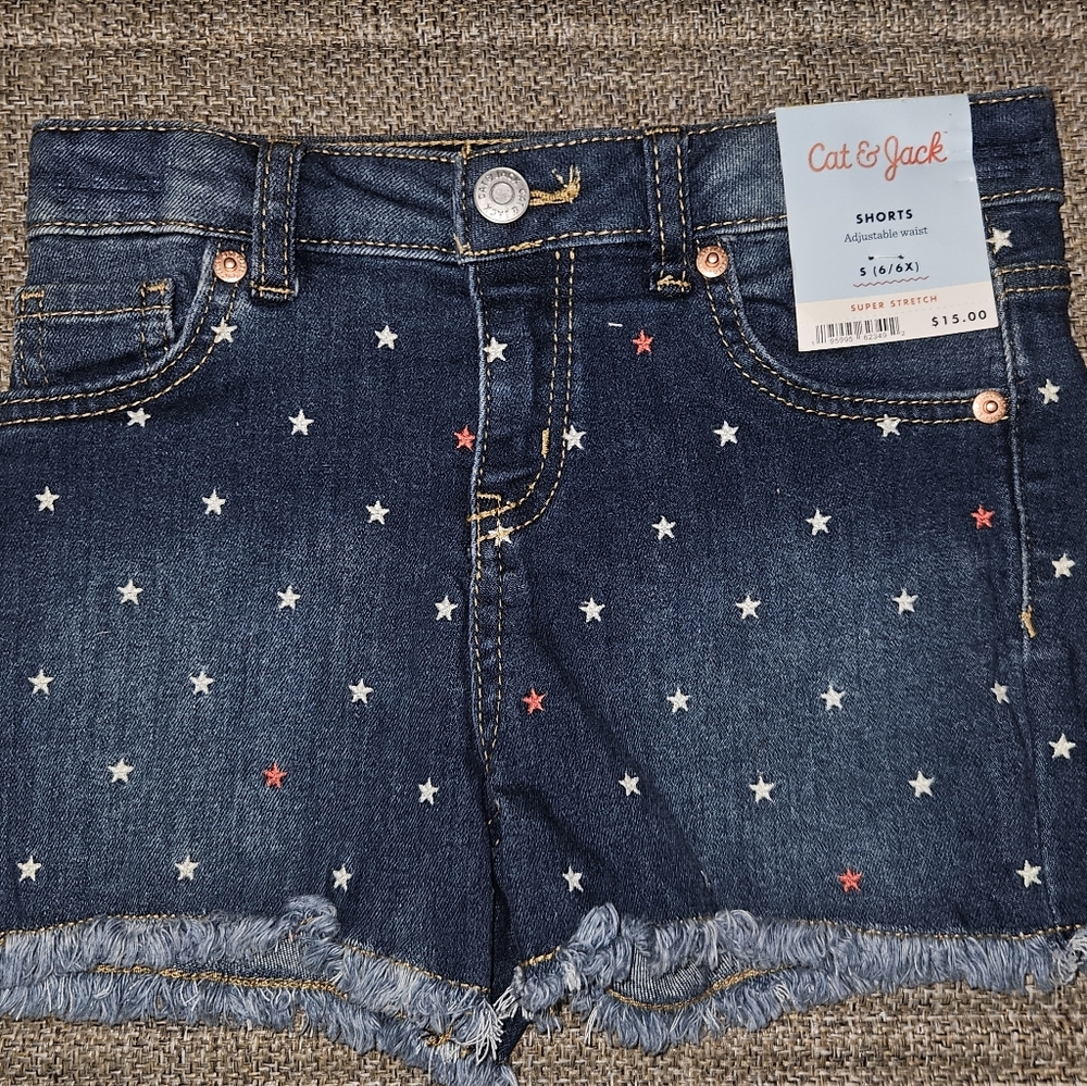 Cat & Jack Starry Blue Denim Shorts